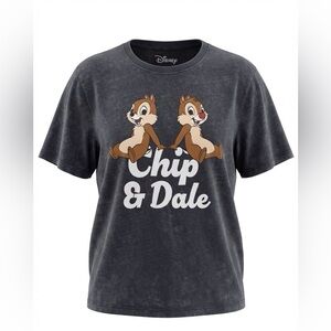 Disney Chip & Dale Black Graphic Tee – Size L – NWOT